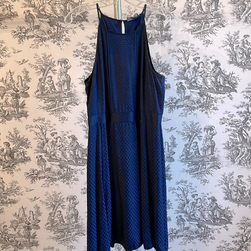 Banana Republic Navy Fit and Flare Midi Dress 6P